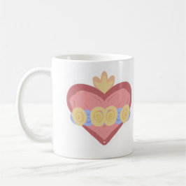 Café Taza del Corazón Inmaculado de María dibujado a ma