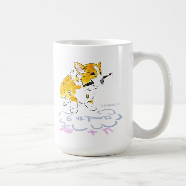 Café Taza del Corgi de la nube 9 (Derecha)