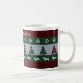 Café Taza del Corgi de las Felices Navidad