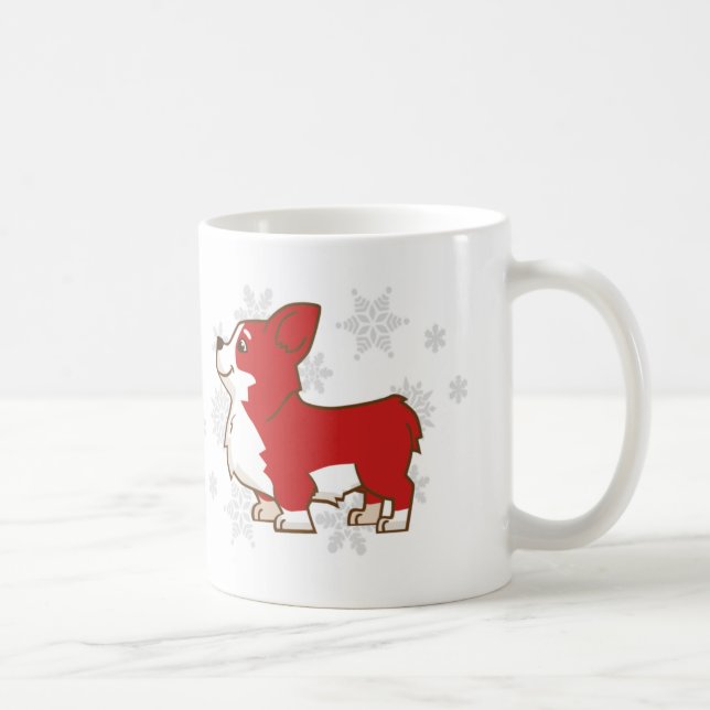 Café Taza del Corgi de las vacaciones de invierno (Derecha)