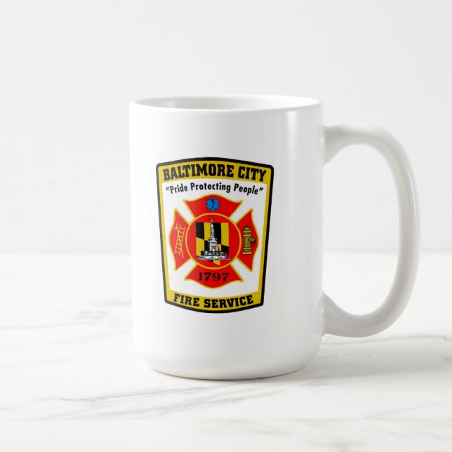 Café Taza del cuerpo de bomberos de la ciudad de (Derecha)