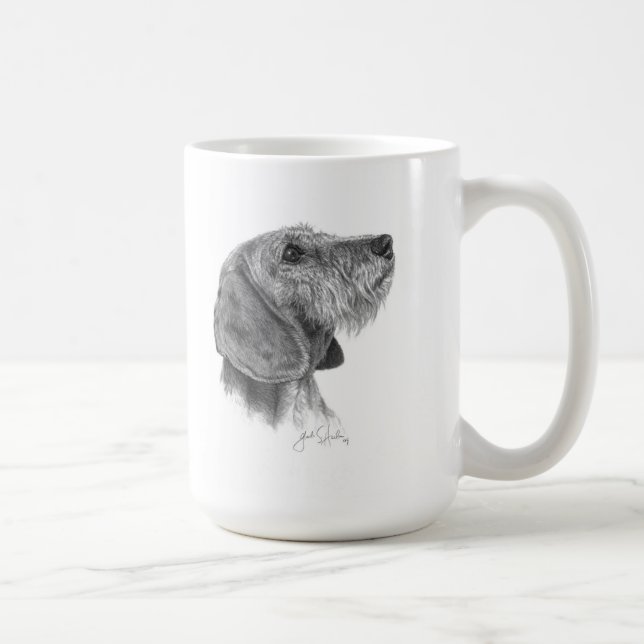 Café Taza del Dachshund de Wirehair (Derecha)
