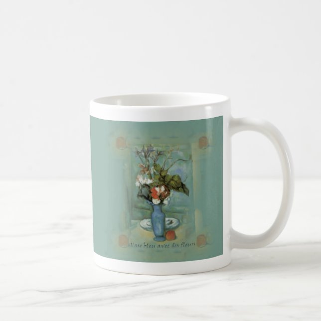 Café Taza del DES Fleurs de Bleu Avec del florero (Derecha)