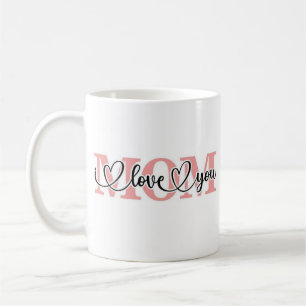 Café Taza del día de la madre rosa blanca te amo para m