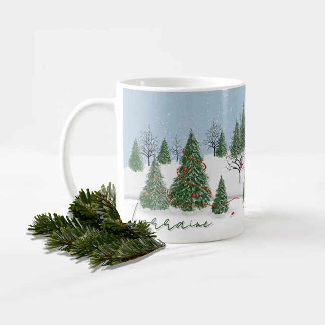 Café Taza del día de Navidad del Bosque Encantado (Subido por el creador)