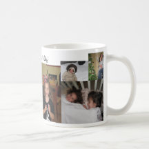 Taza del día de padre del collage de fotos