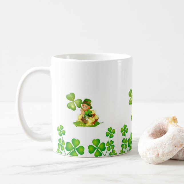 Café Taza del Día de San Patricio (Con donut)