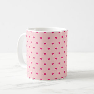 Café Taza del Día de San Valentín con corazones rosados