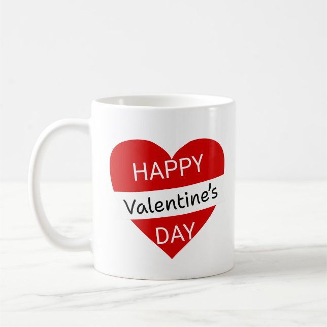 Café Taza del Día de San Valentín Feliz (Izquierda)