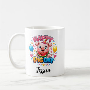 Café Taza del Día del Cerdito Adorable – Amante de los 