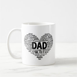 Café Taza del Día del Padre con Arte de Palabras en For