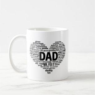 Café Taza del Día del Padre con Arte de Palabras en For