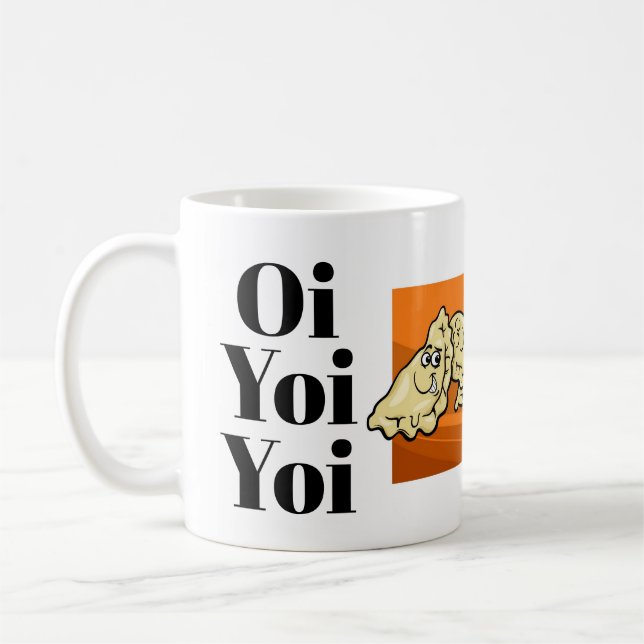 Café Taza del dibujo animado de Oi Yoi Yoi Perogies (Izquierda)