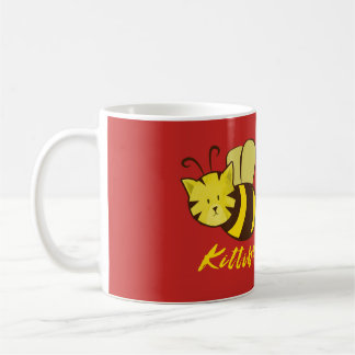 Café Taza del diseño del gato de la abeja de Kitti