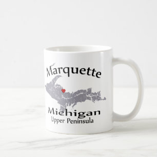 Café Taza del diseño del mapa del corazón de Marquett