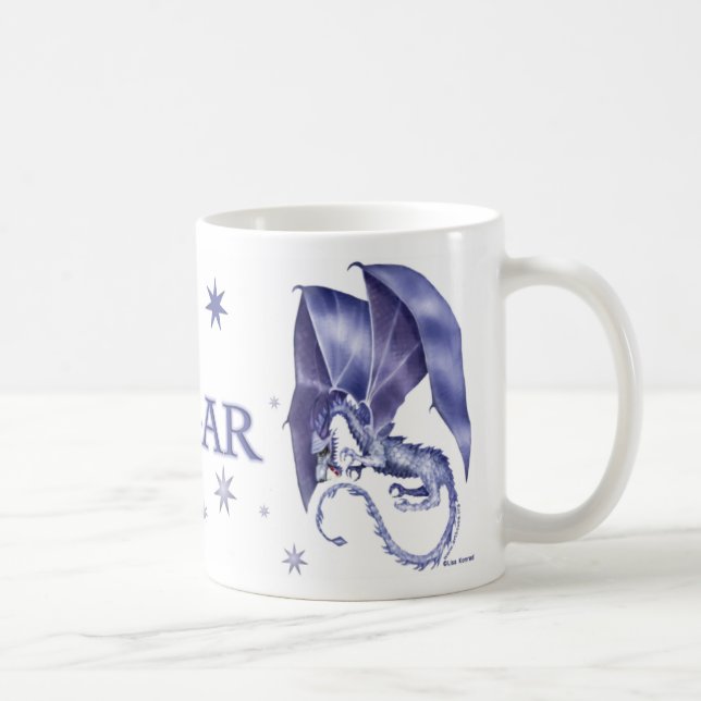 Café Taza del dragón de la estrella azul para Edgar (Derecha)