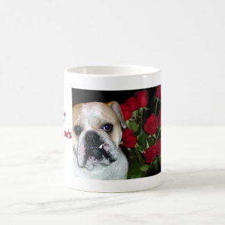 Café Taza del el día de San Valentín del bulldog