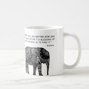 Café Taza del elefante de Buda de la sabiduría