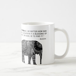Café Taza del elefante de Buda de la sabiduría