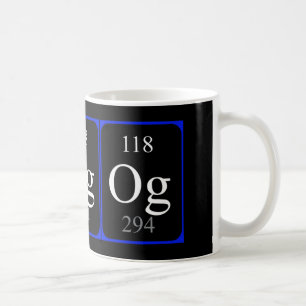 Café Taza del elemento 118 - negro de Oganesson