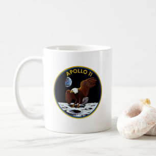 Café Taza del emblema de la misión de Apolo 11