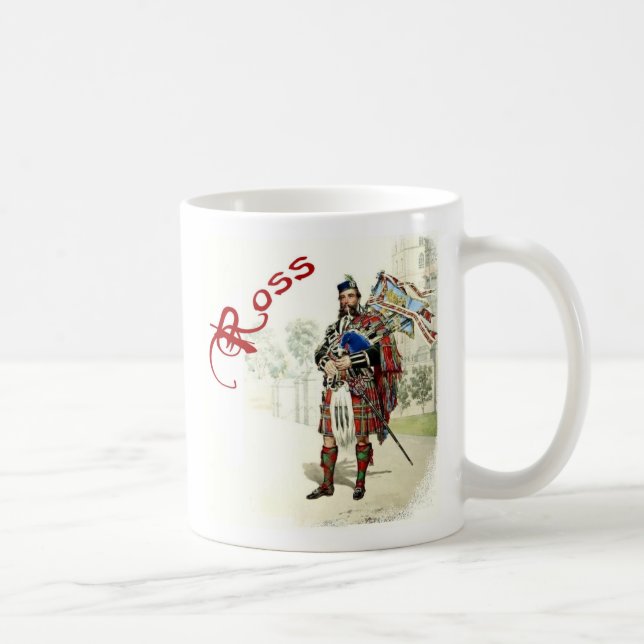 Café Taza del escocés del estilo 2 de Ross del clan (Derecha)