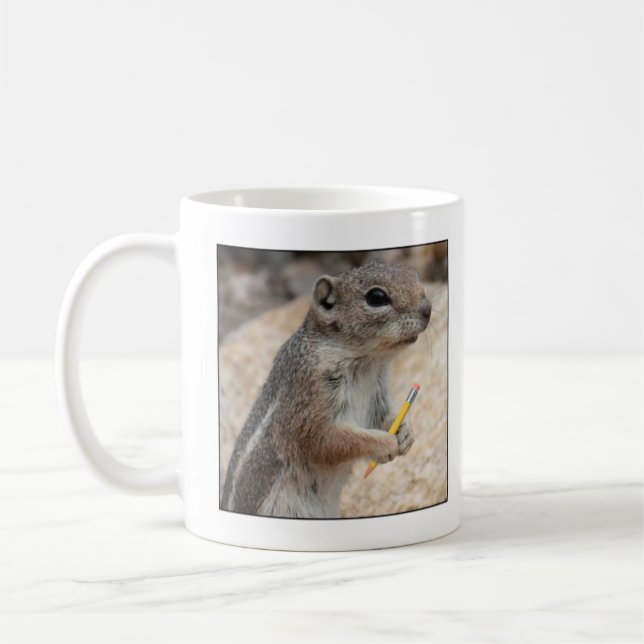 Café Taza del escritor de la ardilla (Izquierda)