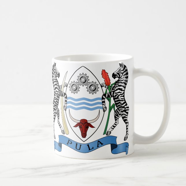 Café Taza del escudo de armas de Botswana (Derecha)