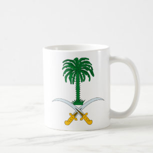 Café Taza del escudo de armas de la Arabia Saudita