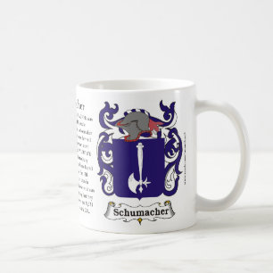Café Taza del escudo de armas de la familia de