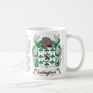 Café Taza del escudo de armas de la familia de