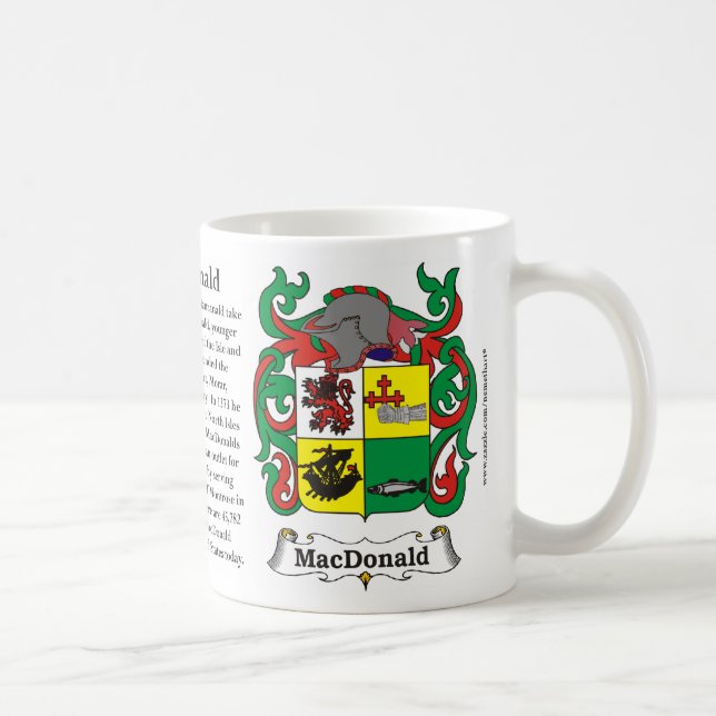 Café Taza del escudo de armas de la familia de (Derecha)