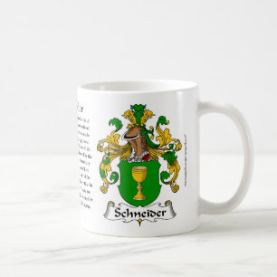 Café Taza del escudo de armas de la familia de