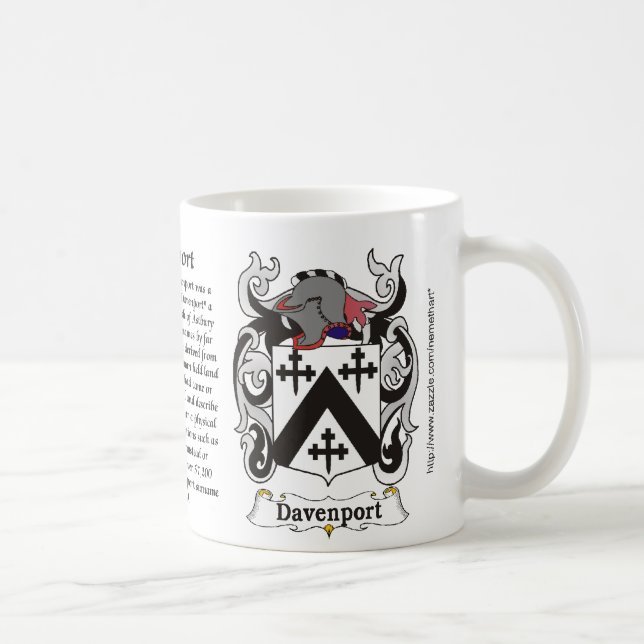 Café Taza del escudo de armas de la familia de (Derecha)