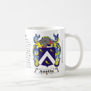 Café Taza del escudo de armas de la familia de Austin