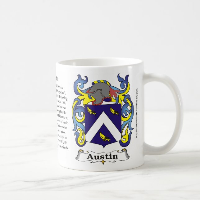 Café Taza del escudo de armas de la familia de Austin (Derecha)