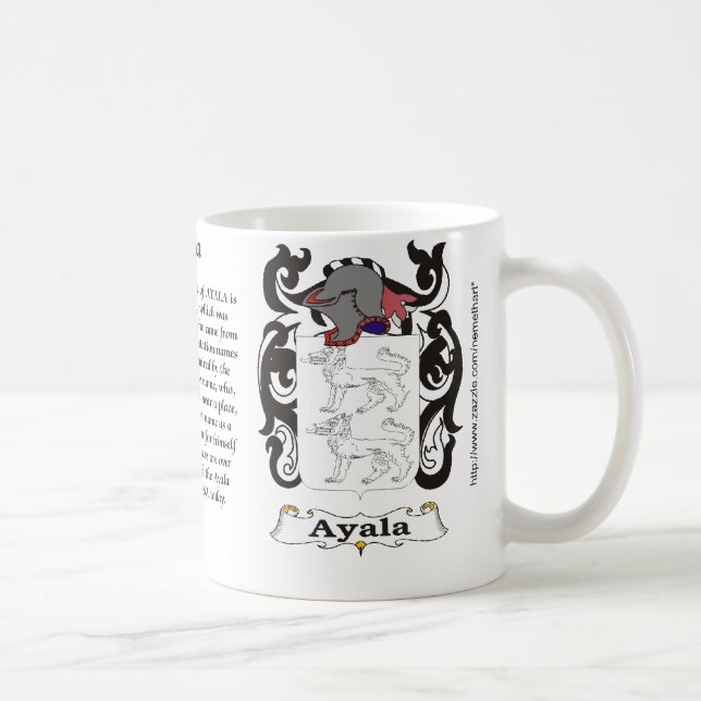 Café Taza del escudo de armas de la familia de Ayala (Derecha)