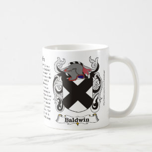 Café Taza del escudo de armas de la familia de Baldwin