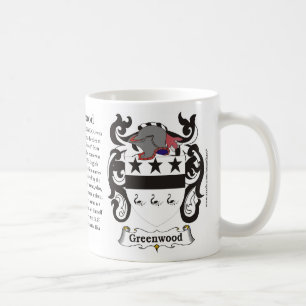 Café Taza del escudo de armas de la familia de Bosque