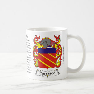 Café Taza del escudo de armas de la familia de Carrasco