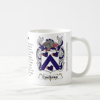 Café Taza del escudo de armas de la familia de Cochran