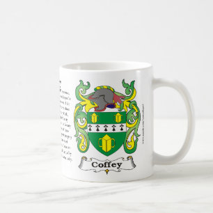 Café Taza del escudo de armas de la familia de Coffey