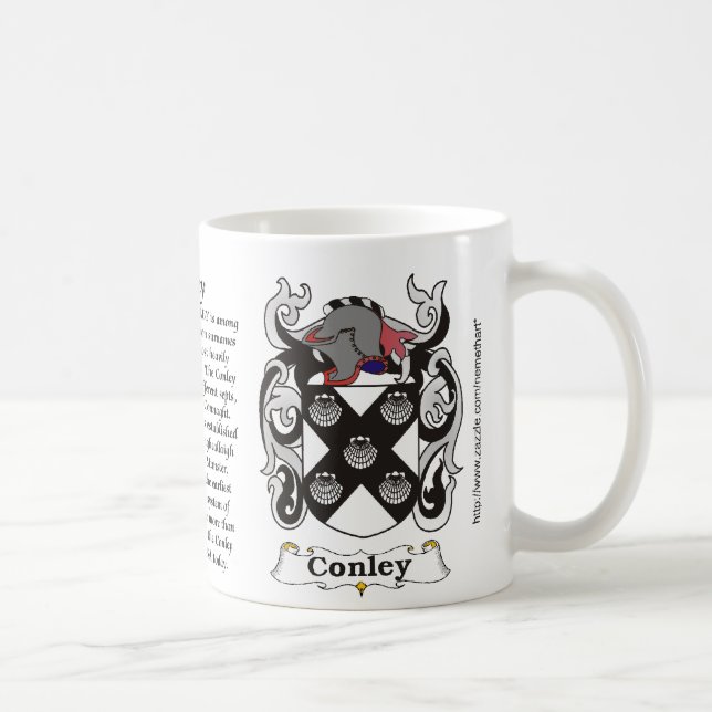 Café Taza del escudo de armas de la familia de Conley (Derecha)