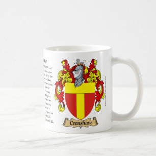 Café Taza del escudo de armas de la familia de Crenshaw