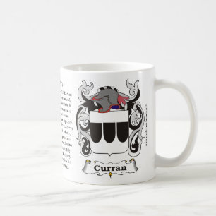 Café Taza del escudo de armas de la familia de Curran