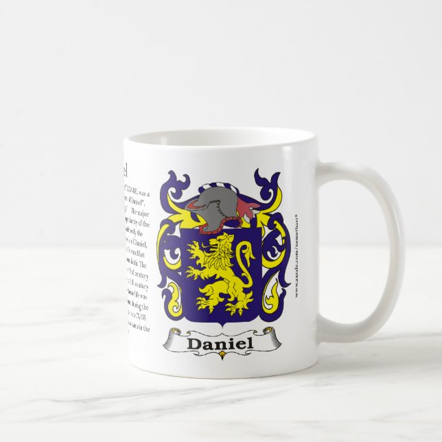 Café Taza del escudo de armas de la familia de Daniel (Derecha)