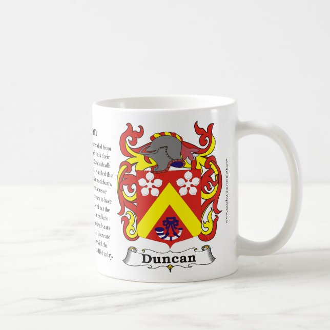 Café Taza del escudo de armas de la familia de Duncan (Derecha)