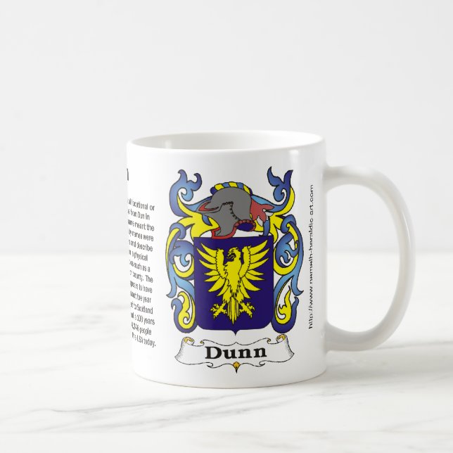 Café Taza del escudo de armas de la familia de Dunn (Derecha)