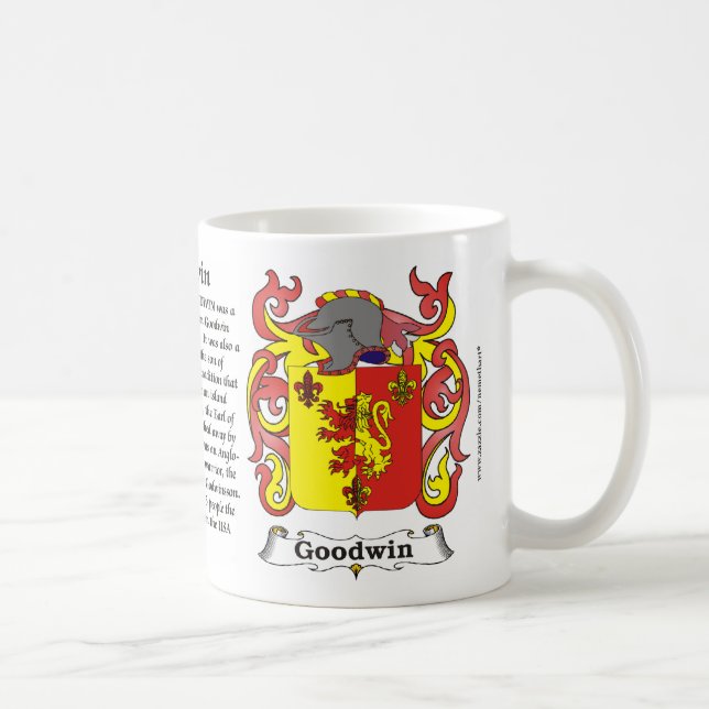 Café Taza del escudo de armas de la familia de Goodwin (Derecha)