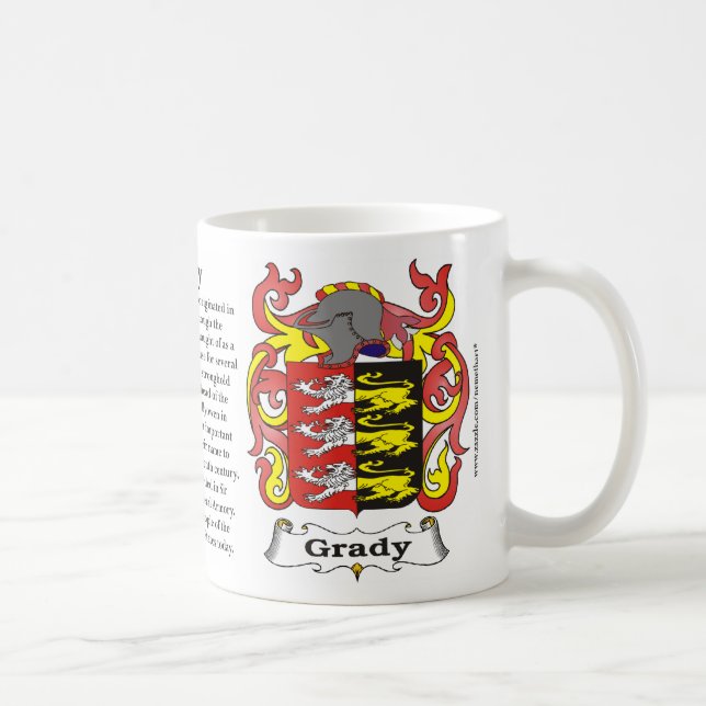 Café Taza del escudo de armas de la familia de Grady (Derecha)